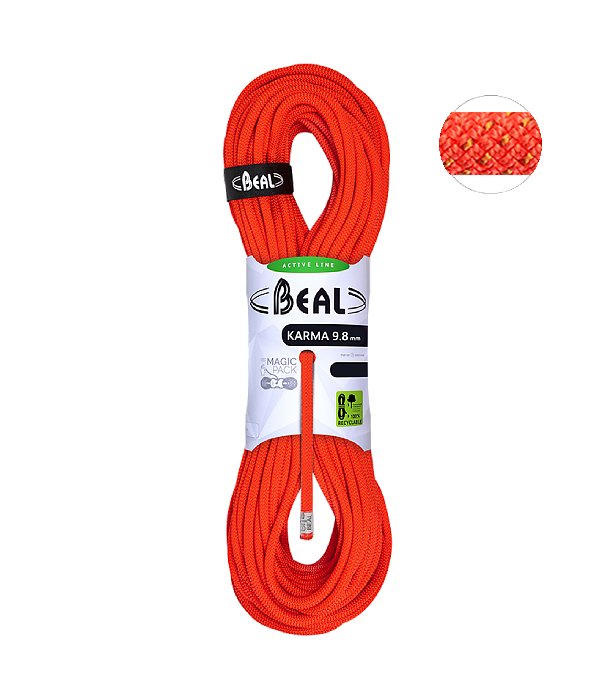 Beal lano Karma 9,8mm 60m, oranžová, 60m